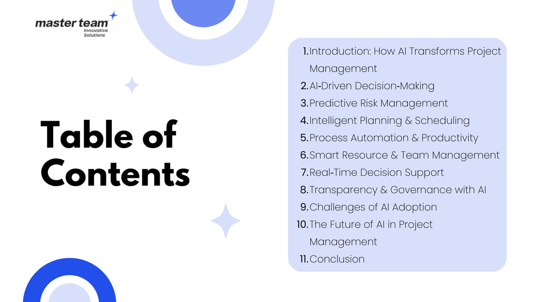The Role of Artificial Intelligence in Enhancing Decision‑Making and Project Management Efficiency