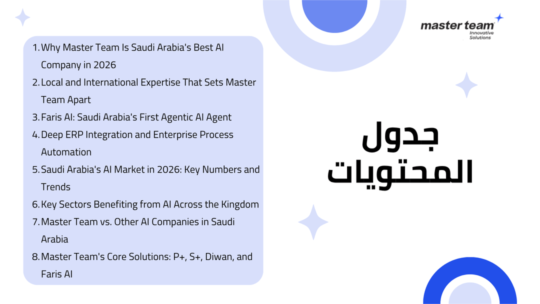 The Best AI Company in Saudi Arabia 2026: Why Master Team Leads the Way in Innovation and Digital Transformation