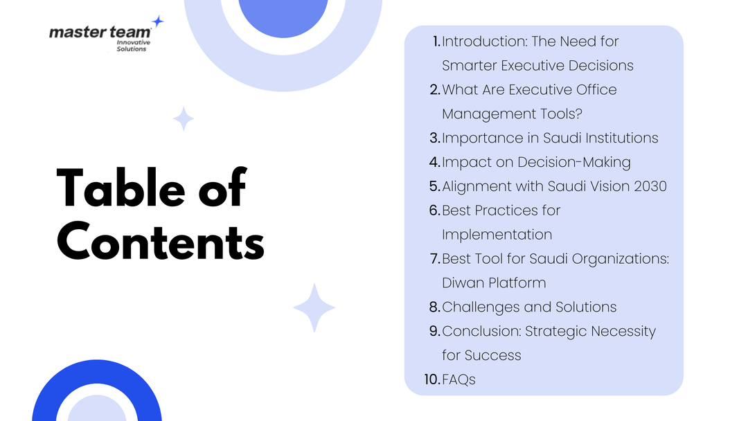 Executive Office Management Tools for Smarter Decision-Making in Saudi Organizations