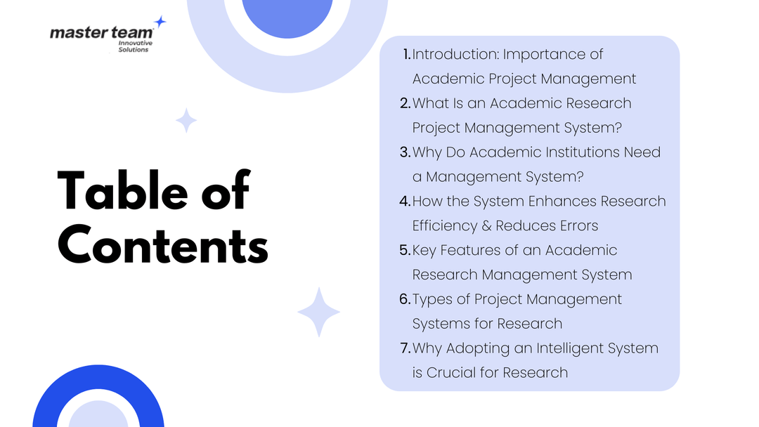 Project Management System for Academic Research